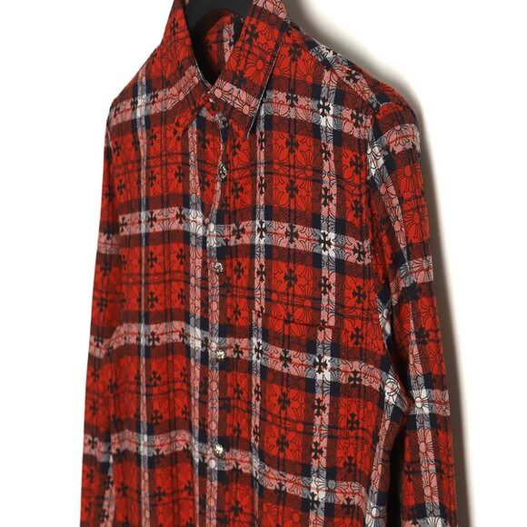 Chrome Hearts All-Over Logo Plaid Shirt - Picture 4 of 10